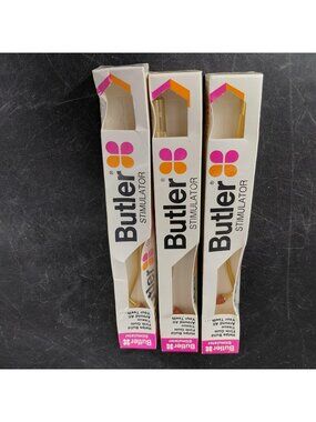 Vintage Butler 600 Stimulator Handle Lot 3 Gold Dental Interdental USA Reusable